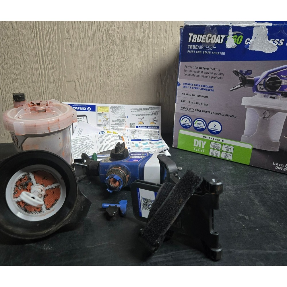 Graco 26D360 TrueCoat 360 Cordless Connect Airless Paint Sprayer Blue Tested